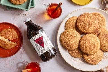 Apple cider snickerdoodles on a plate