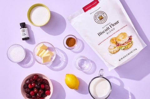 Buttermilk Biscuit Cherry Cobbler ingredients - select to zoom