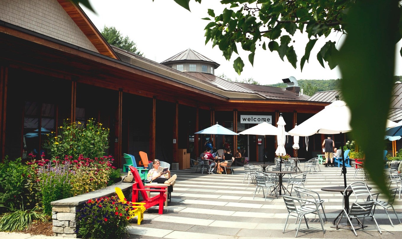 Courtyard of the King Arthur store in Norwich, VT