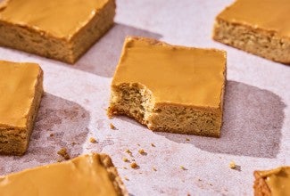 Dirty Chai Bars with a bite taken out