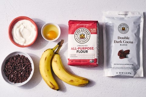 Double Chocolate Banana Bread ingredients - select to zoom