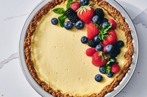 Easy Cheesecake with berries on top - select to zoom