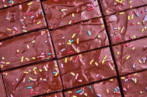 Close-up of Easy Frosted Brownies  - select to zoom