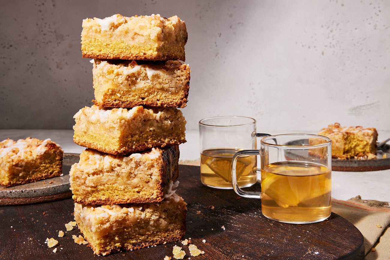 Gingery Lemon Curd Coffee Cake